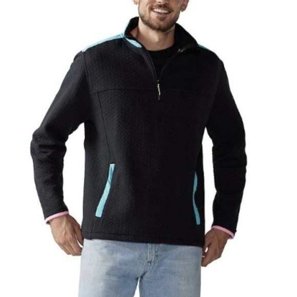 chubbies Other - Chubbies The Brightside Black Quilted Quarter Zip Pullover   Men Size Small